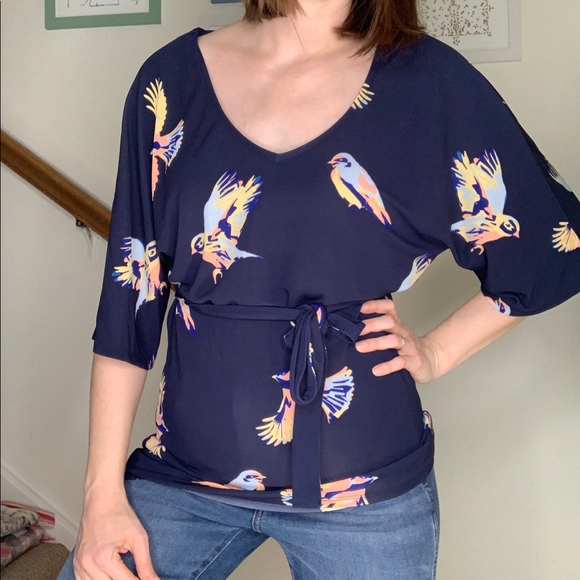 Anthropologie Tops - ❤️Anthro Deletta Dolman Bird Print Tunic Top
